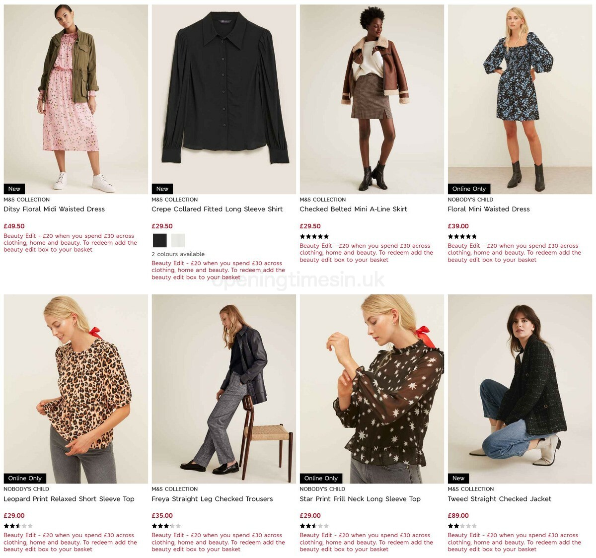 M&S Marks and Spencer Offers from 3 November