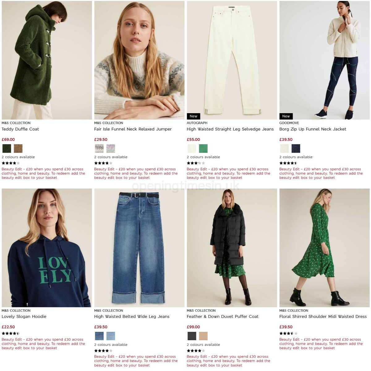 M&S Marks and Spencer Offers from 3 November