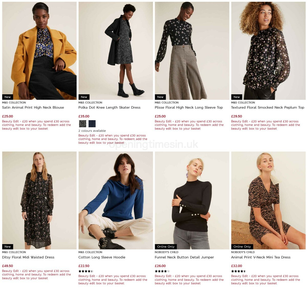 M&S Marks and Spencer Offers from 3 November