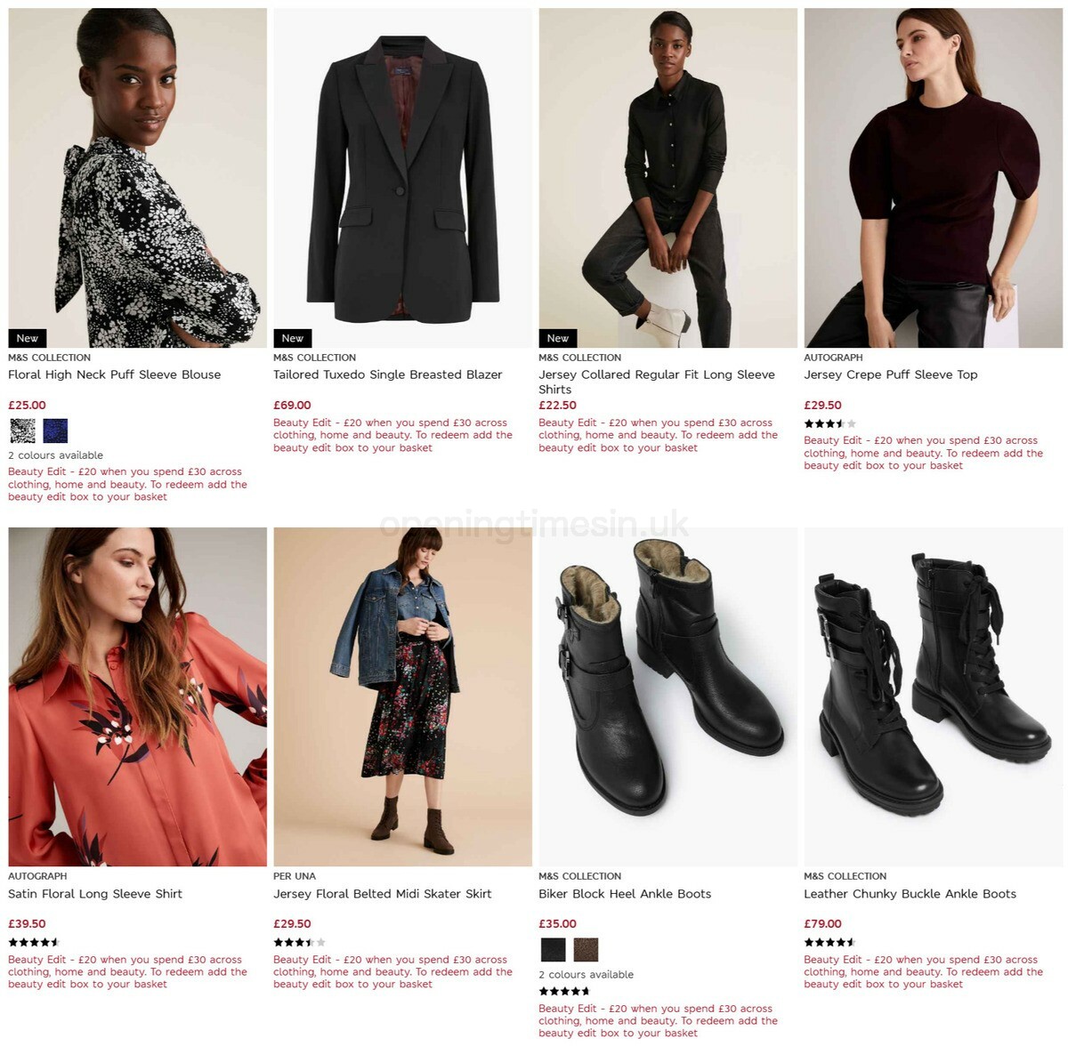 M&S Marks and Spencer Offers from 3 November