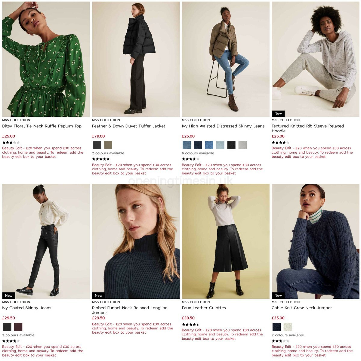 M&S Marks and Spencer Offers from 3 November