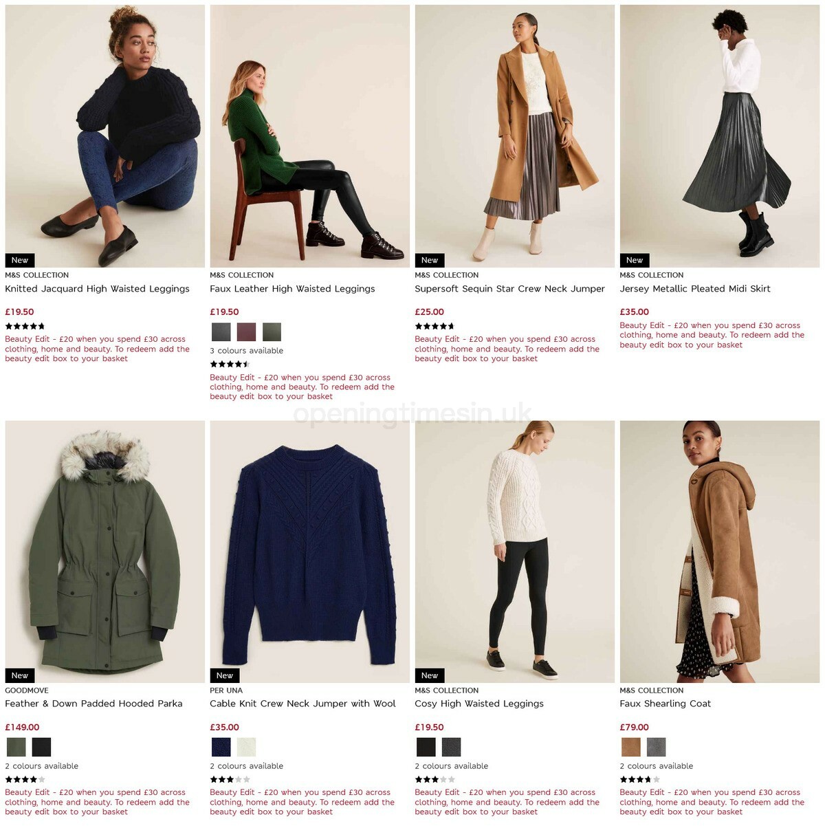 M&S Marks and Spencer Offers from 3 November