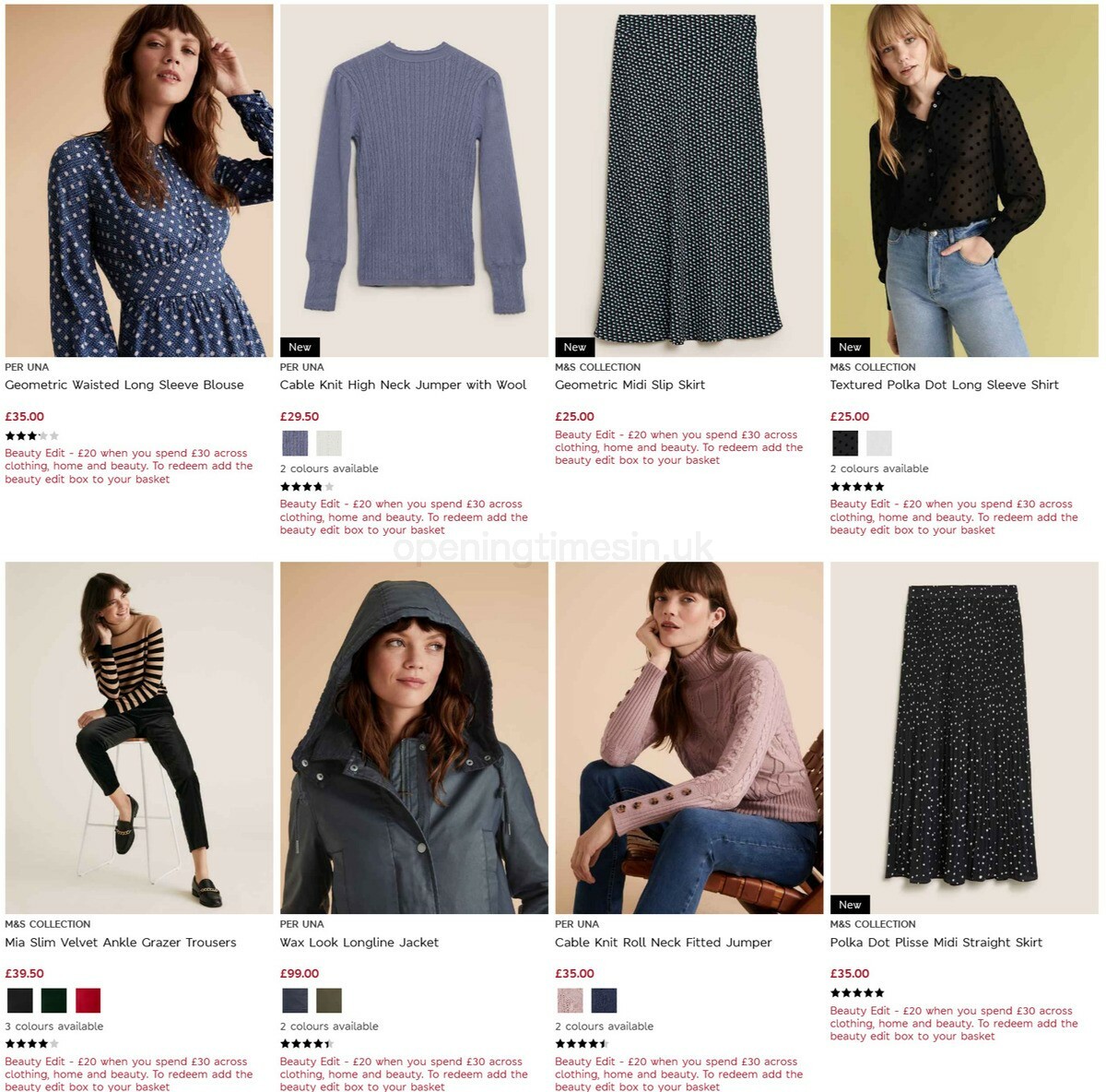 M&S Marks and Spencer Offers from 3 November