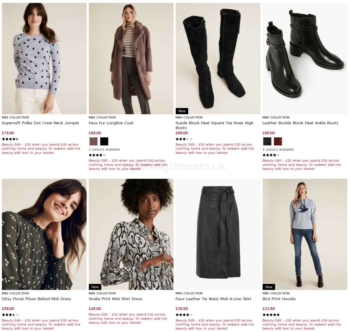 M&S Marks and Spencer Offers from 3 November