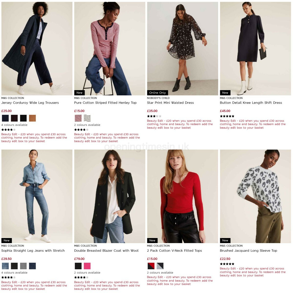 M&S Marks and Spencer Offers from 3 November