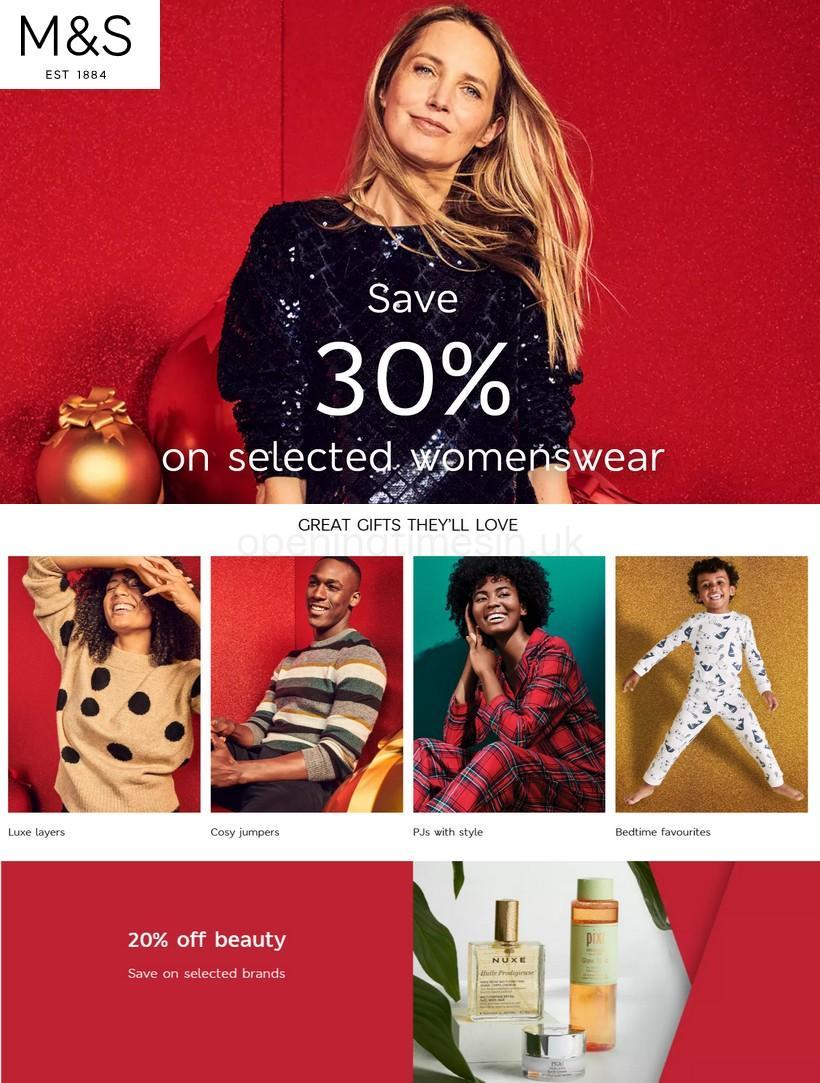 M&S Marks and Spencer Offers from 28 November