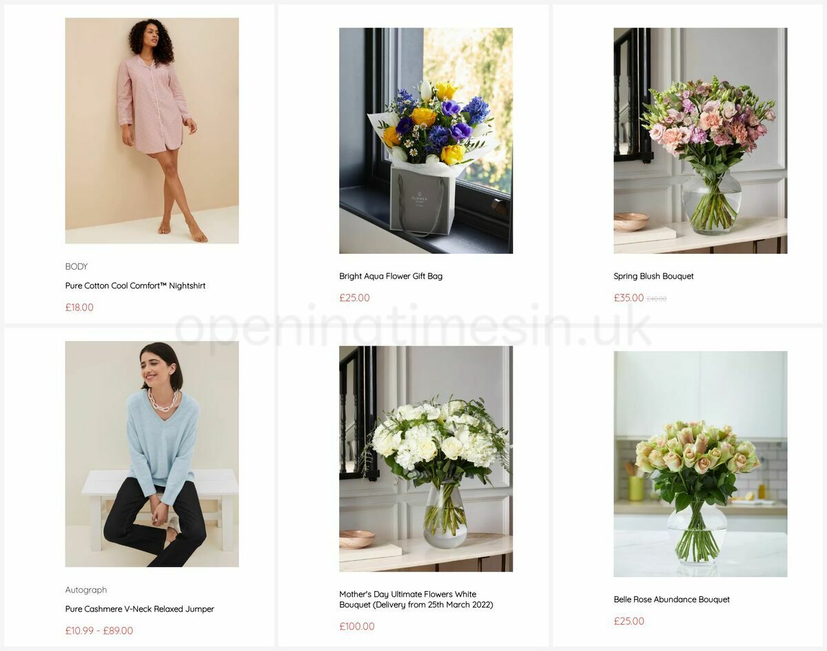 M&S Marks and Spencer Mother's Day Offers from 20 March