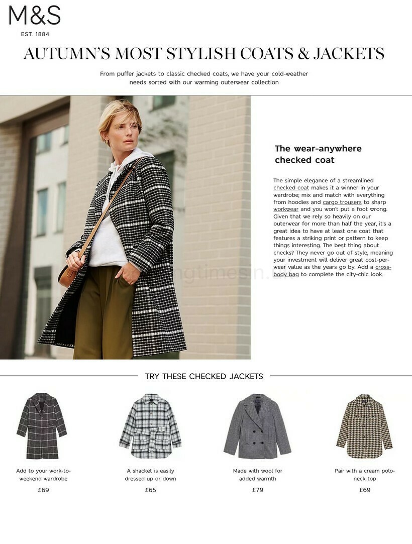 M&S Marks and Spencer Coats & Jackets Offers from 15 September