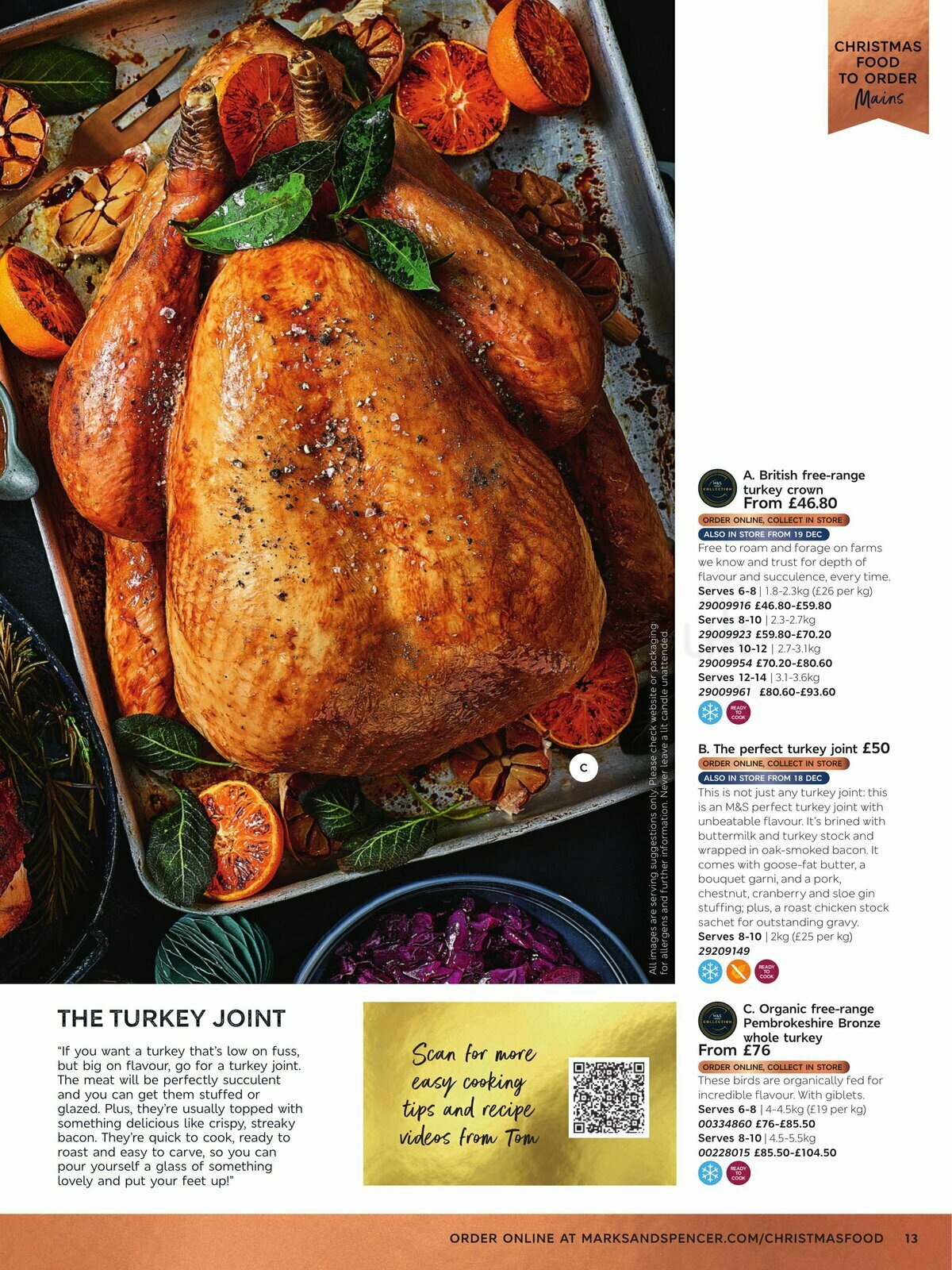 M&S Marks and Spencer Christmas Food Offers from 16 October