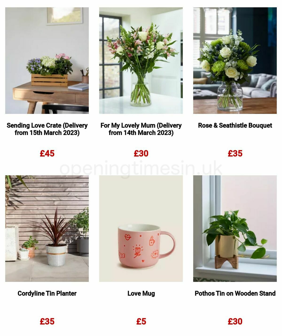 M&S Marks and Spencer Mother's Day Offers from 6 March