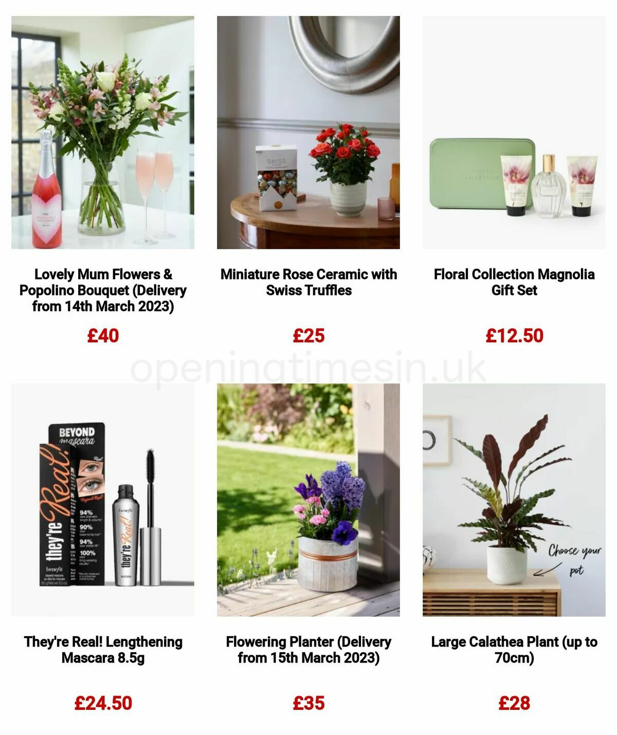 M&S Marks and Spencer Mother's Day Offers from 6 March