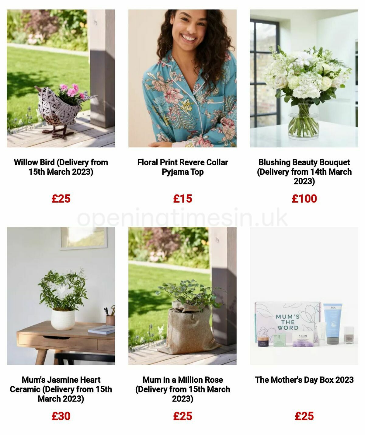 M&S Marks and Spencer Mother's Day Offers from 6 March