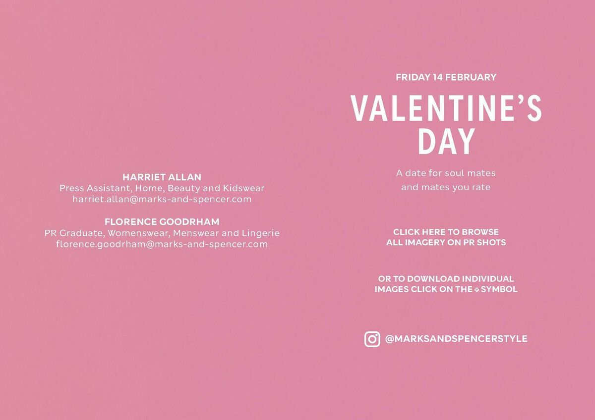 M&S Marks and Spencer Valentine's Day Offers from 18 January