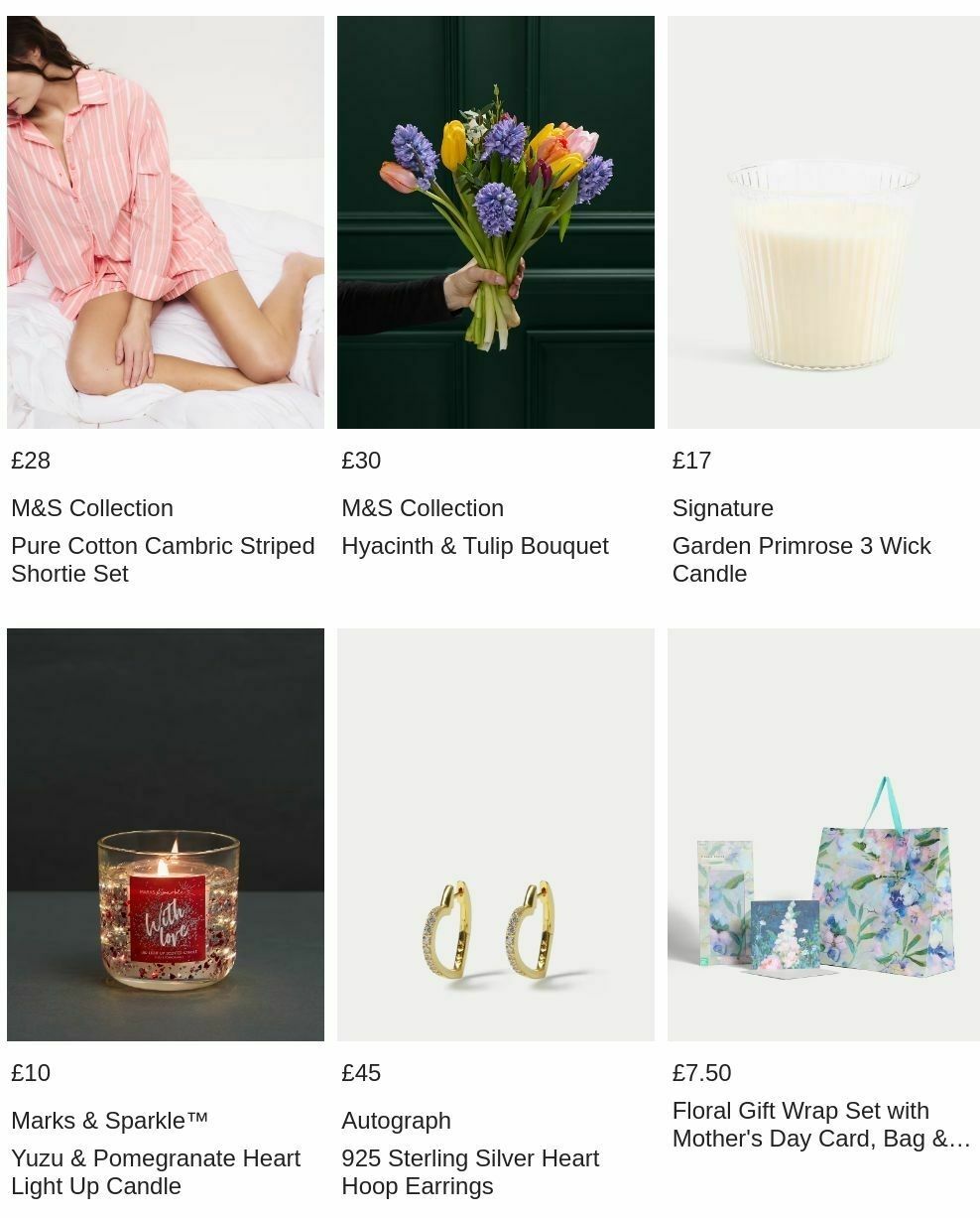 M&S Marks and Spencer Mother's Day Offers from 17 March