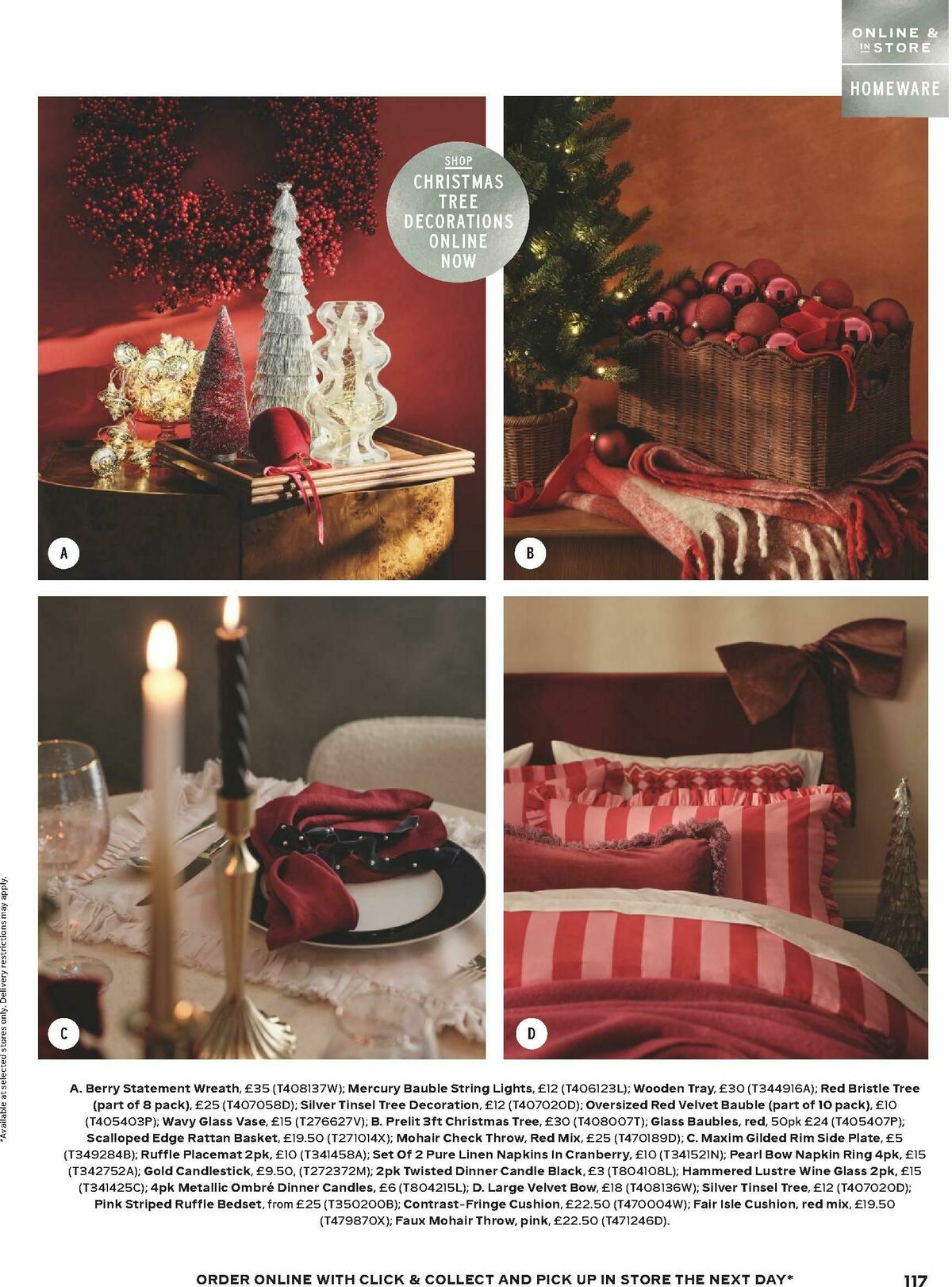 M&S Marks and Spencer Christmas Food to Order Offers from 3 November