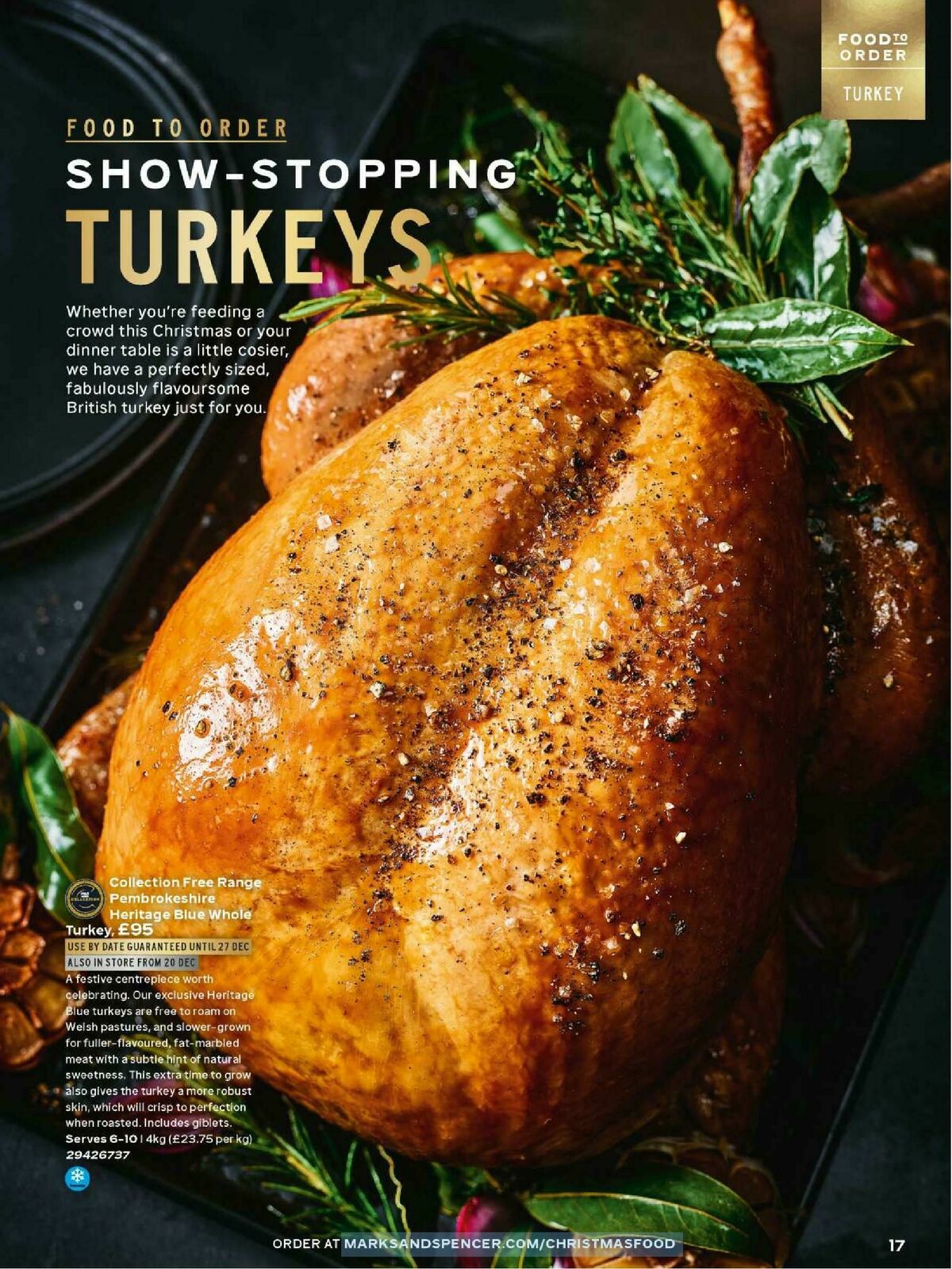 M&S Marks and Spencer Christmas Food to Order Offers from 3 November