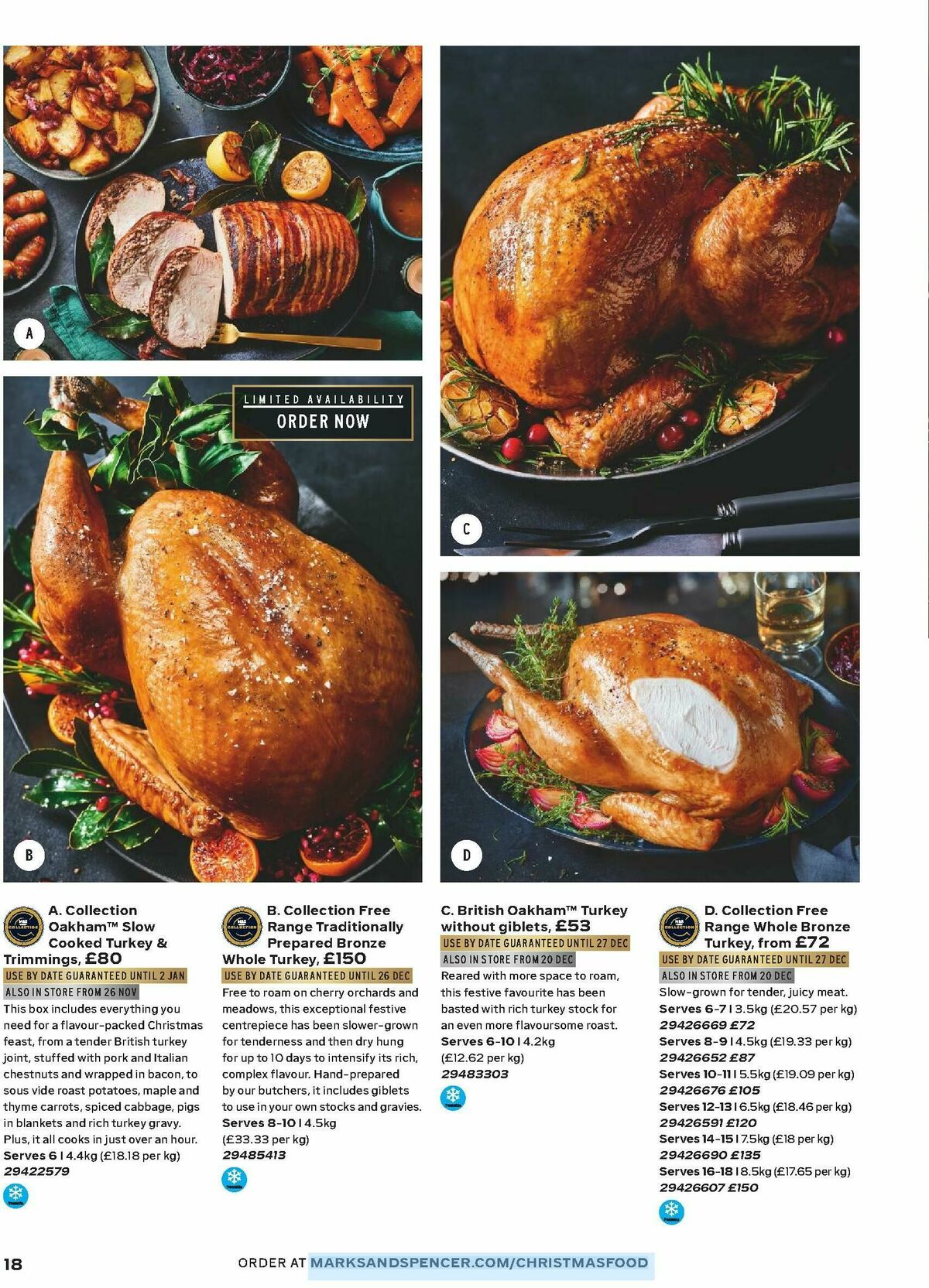 M&S Marks and Spencer Christmas Food to Order Offers from 3 November