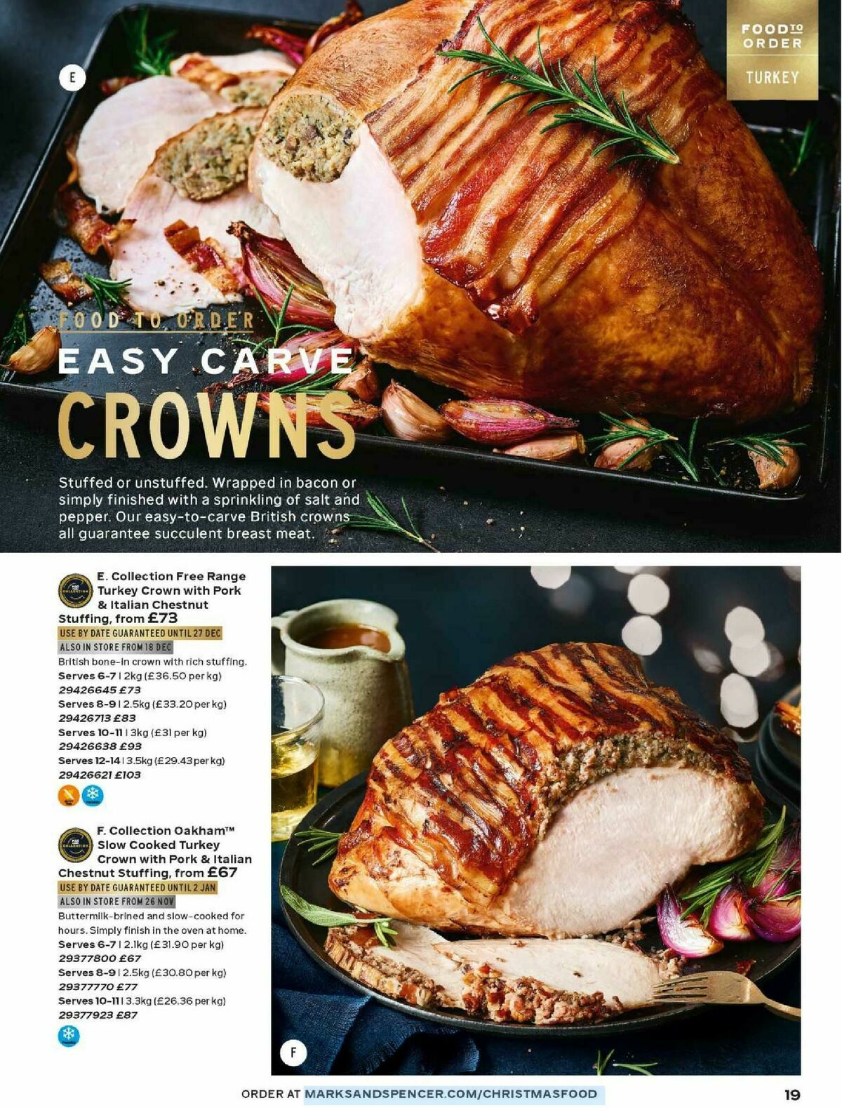 M&S Marks and Spencer Christmas Food to Order Offers from 3 November