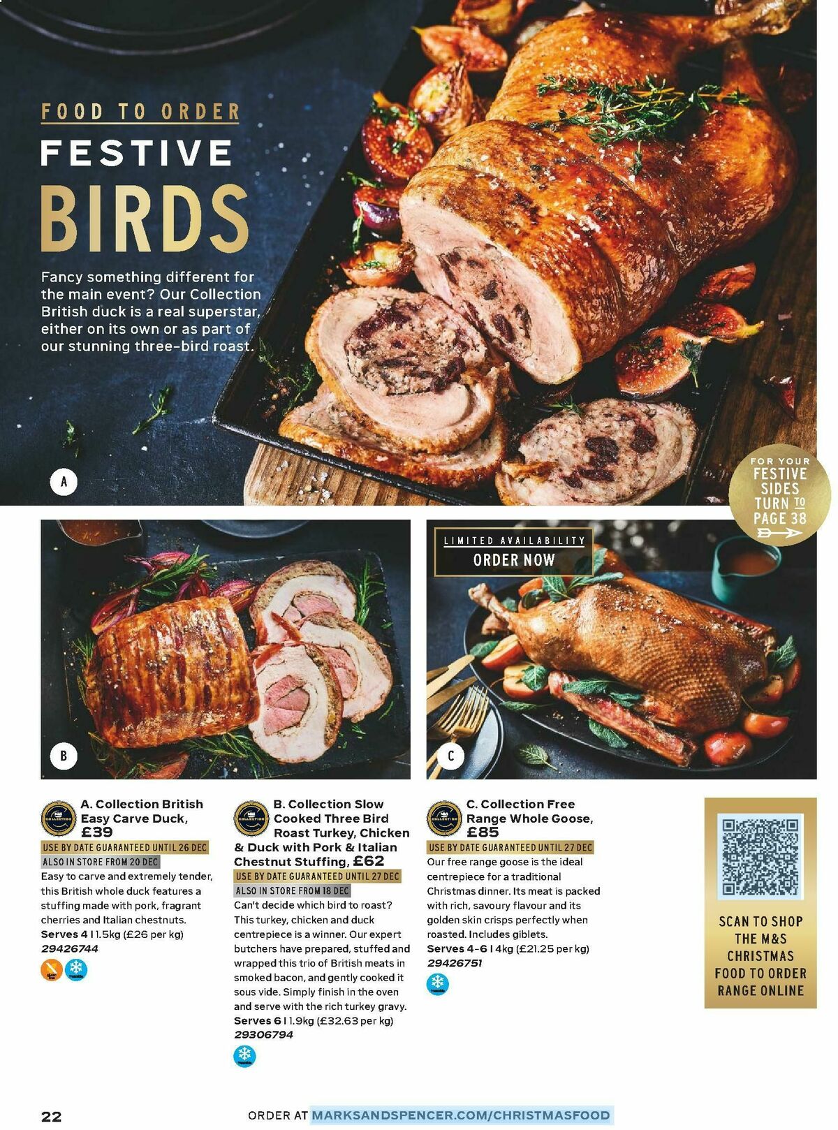 M&S Marks and Spencer Christmas Food to Order Offers from 3 November