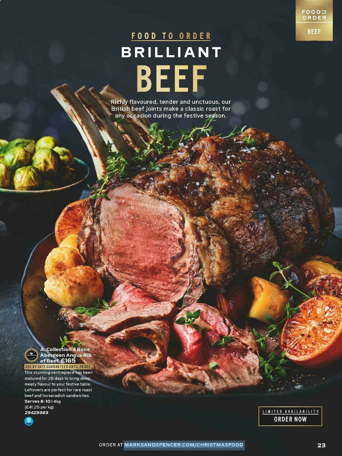 M&S Marks and Spencer Christmas Food to Order Offers from 3 November