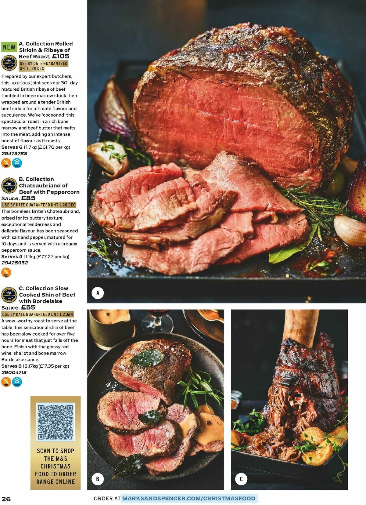 M&S Marks and Spencer Christmas Food to Order Offers from 3 November