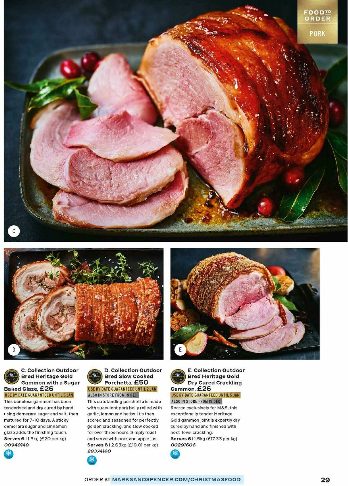 M&S Marks and Spencer Christmas Food to Order Offers from 3 November