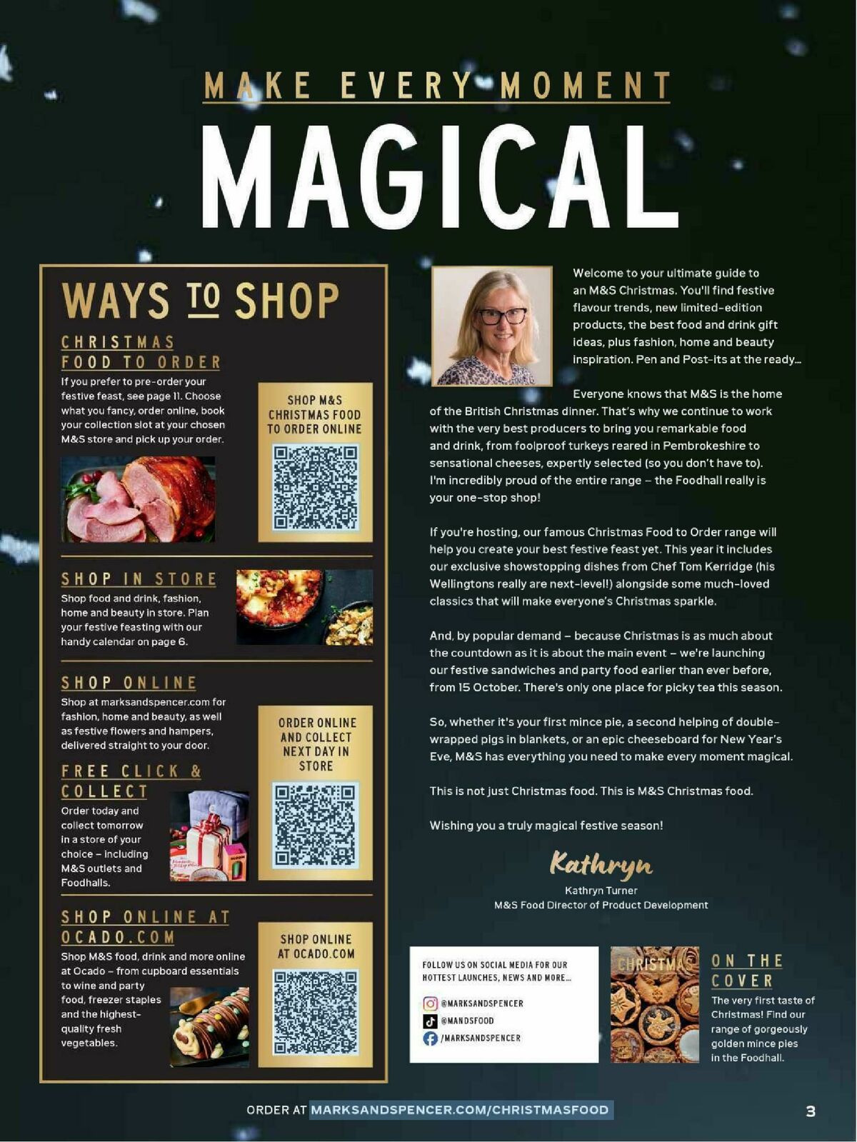 M&S Marks and Spencer Christmas Food to Order Offers from 3 November