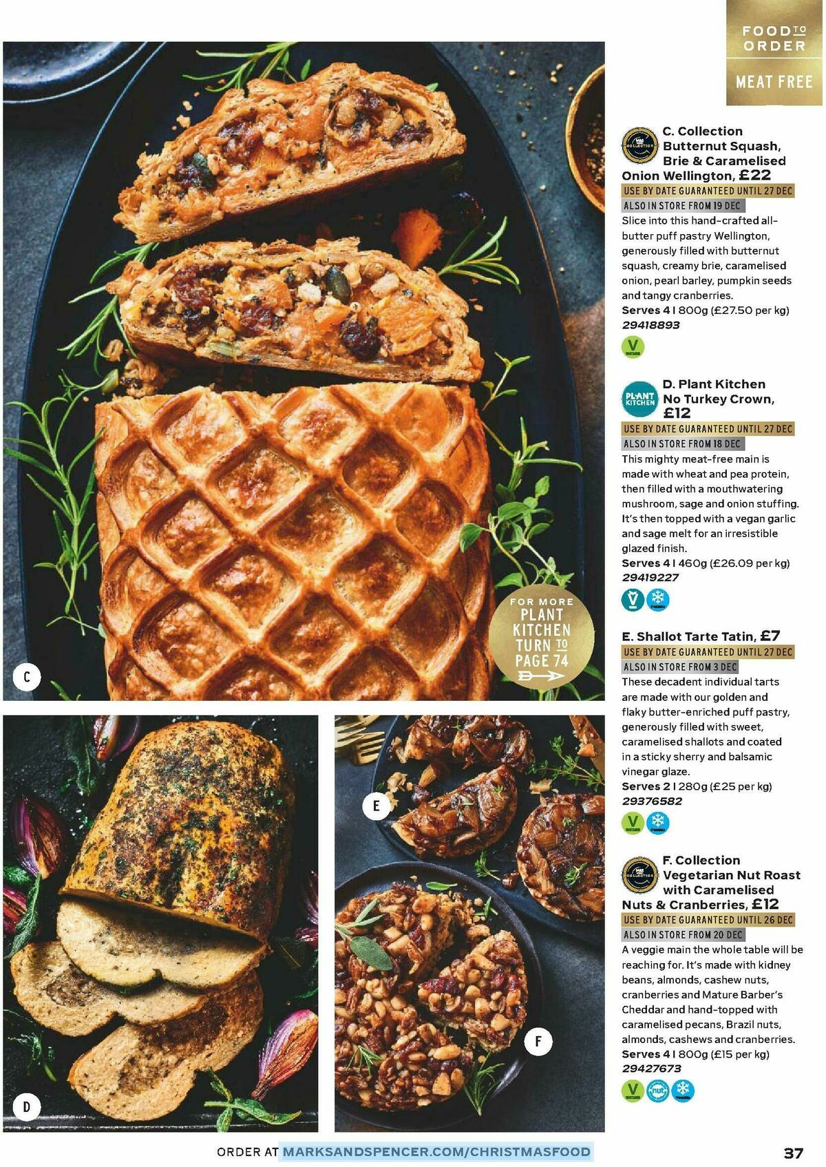 M&S Marks and Spencer Christmas Food to Order Offers from 3 November