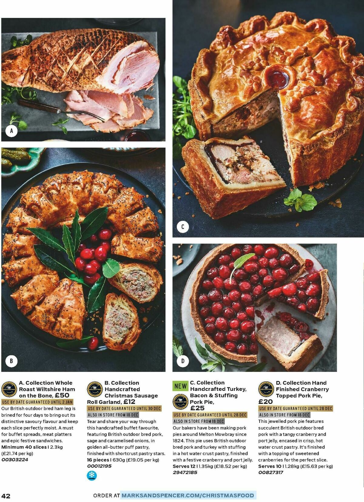 M&S Marks and Spencer Christmas Food to Order Offers from 3 November
