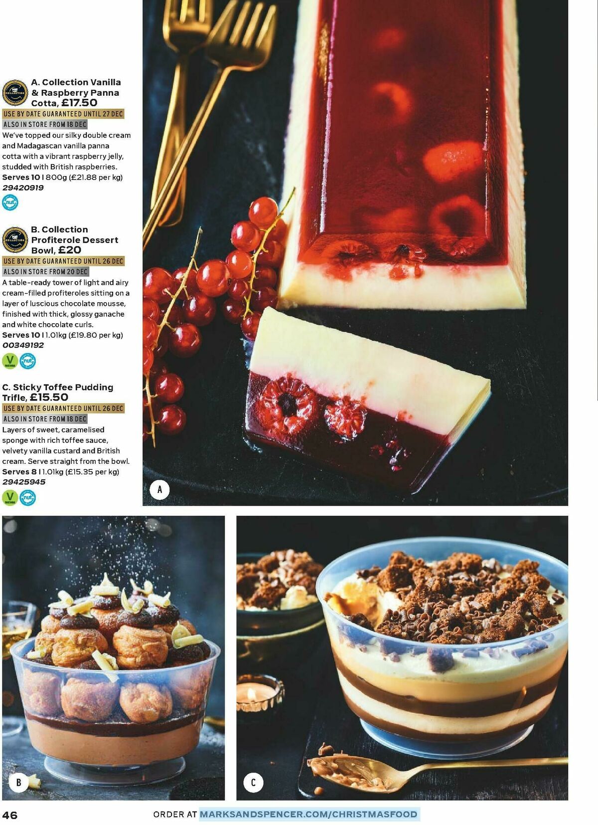 M&S Marks and Spencer Christmas Food to Order Offers from 3 November