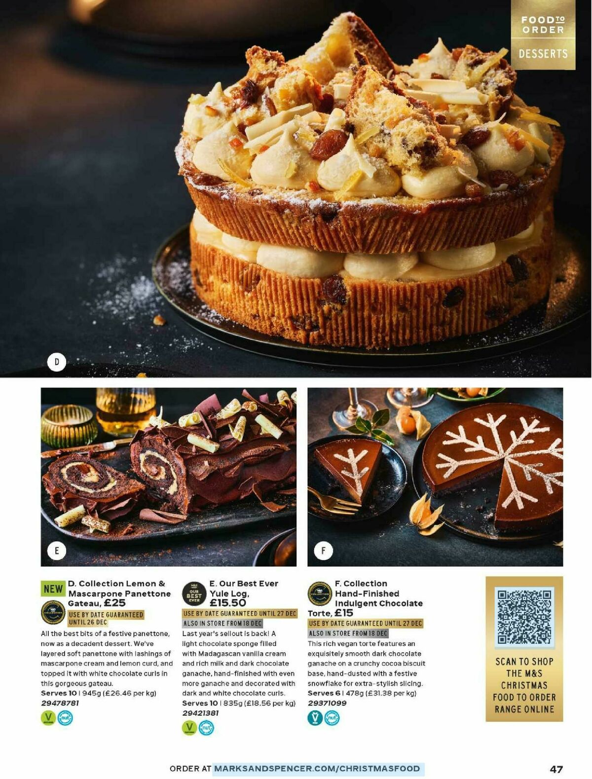 M&S Marks and Spencer Christmas Food to Order Offers from 3 November