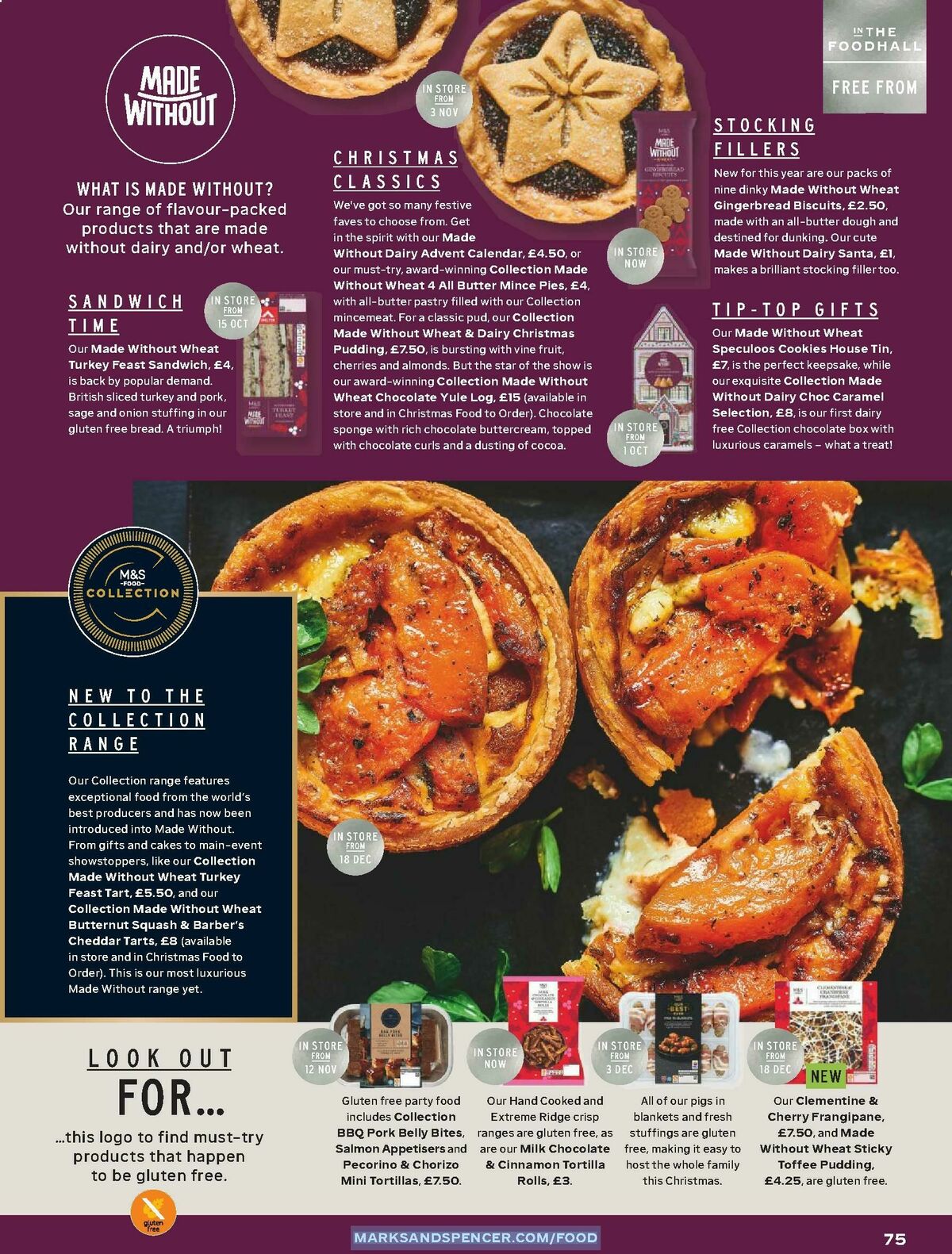 M&S Marks and Spencer Christmas Food to Order Offers from 3 November