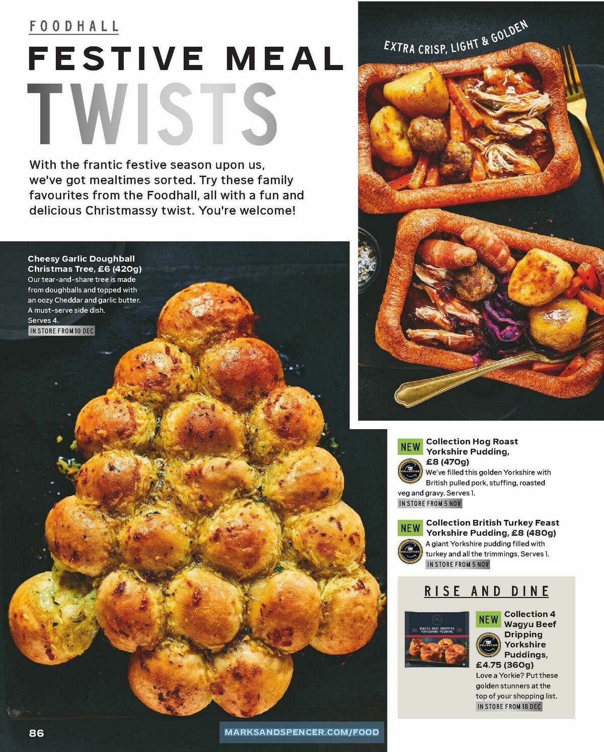 M&S Marks and Spencer Christmas Food to Order Offers from 3 November