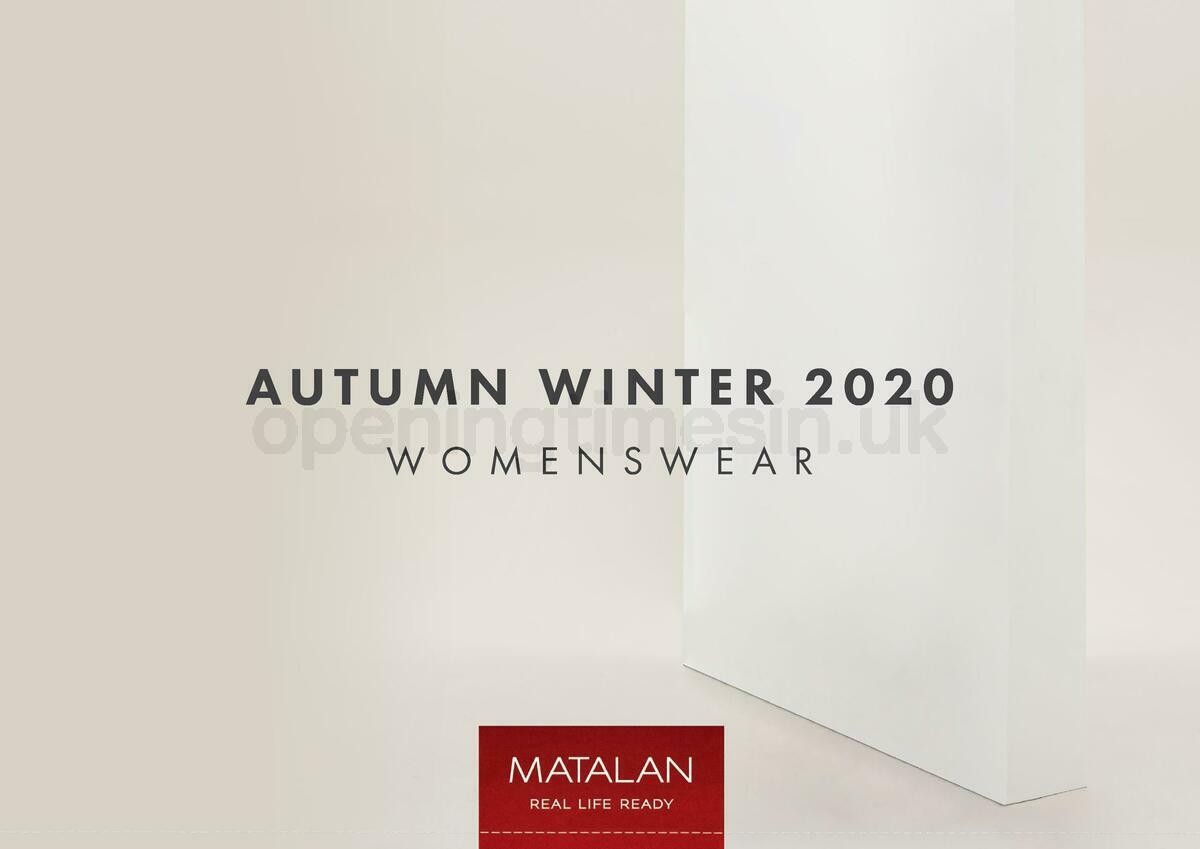 Matalan Womenswear Autumn Winter 2020 Offers from 1 September