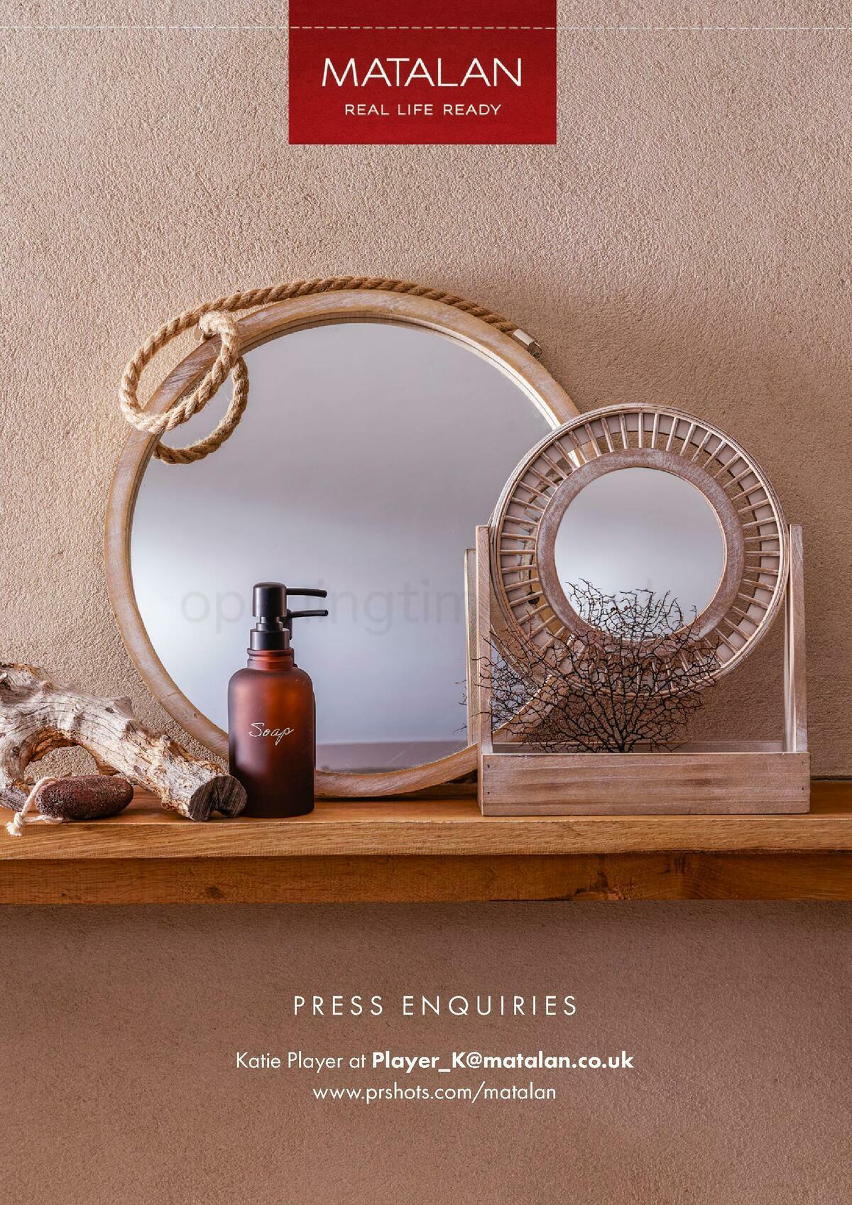 Matalan Spring/Summer 2021 Homeware Offers from 10 January