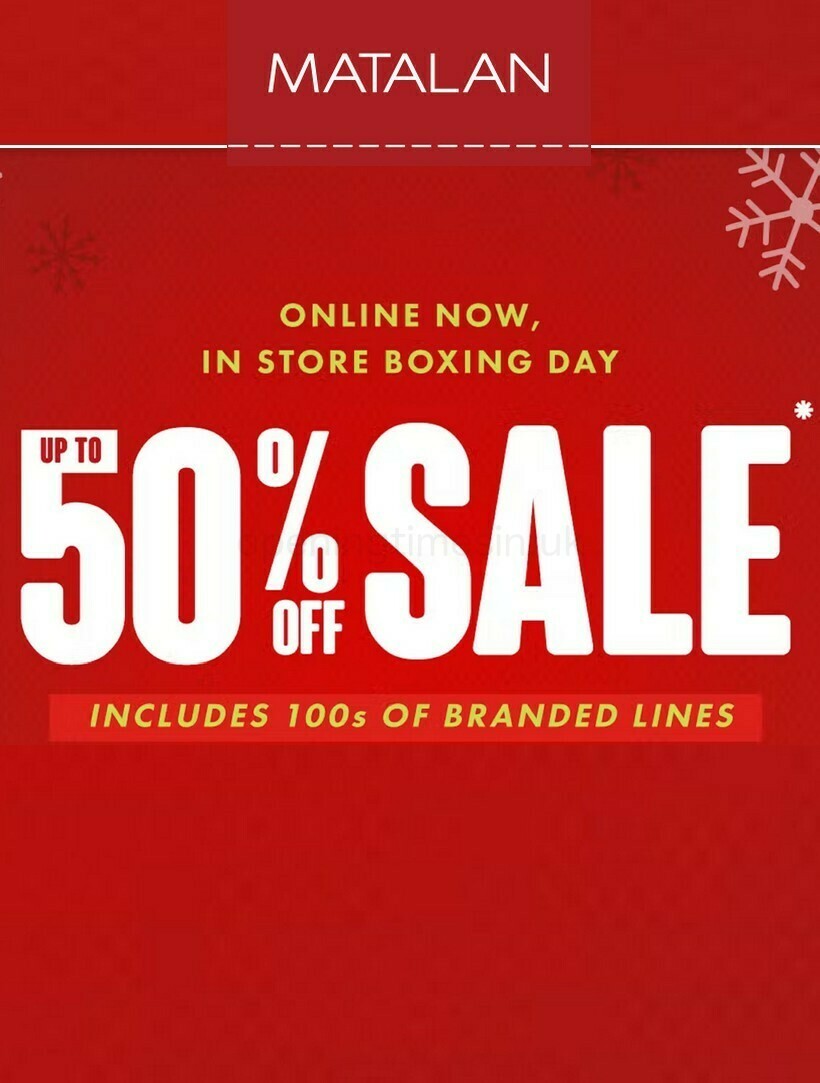Matalan Offers from 25 December