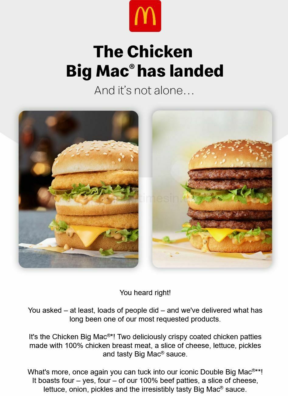McDonald's Offers from 2 February
