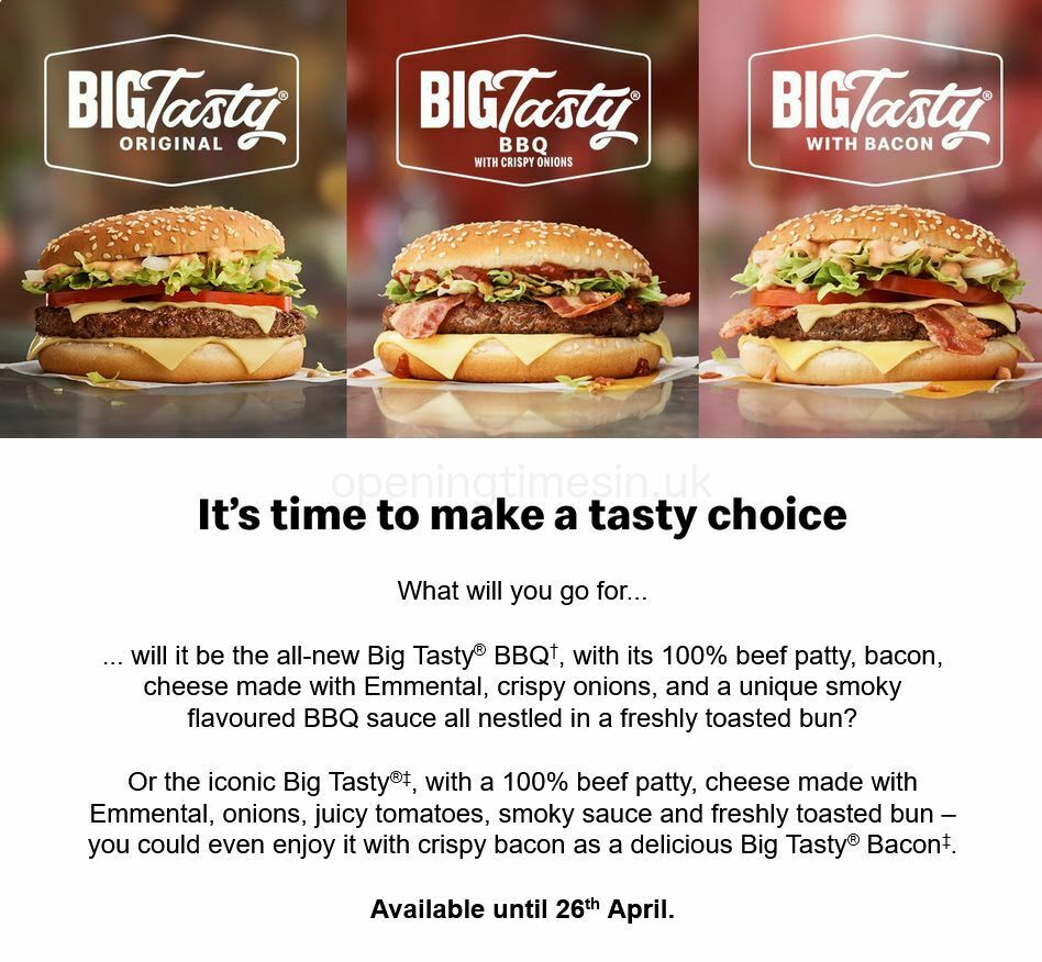 McDonald's Offers from 1 April