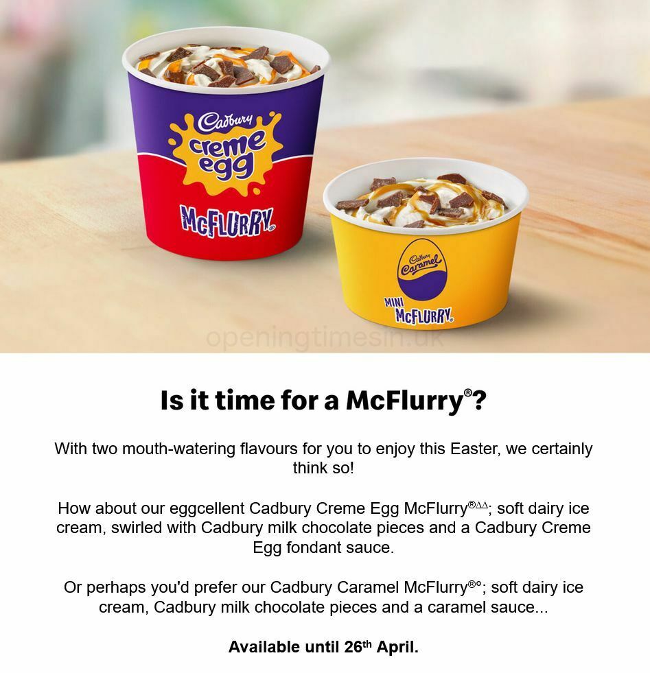 McDonald's Offers from 1 April