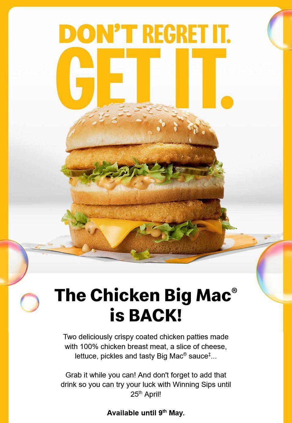 McDonald's Offers from 29 March