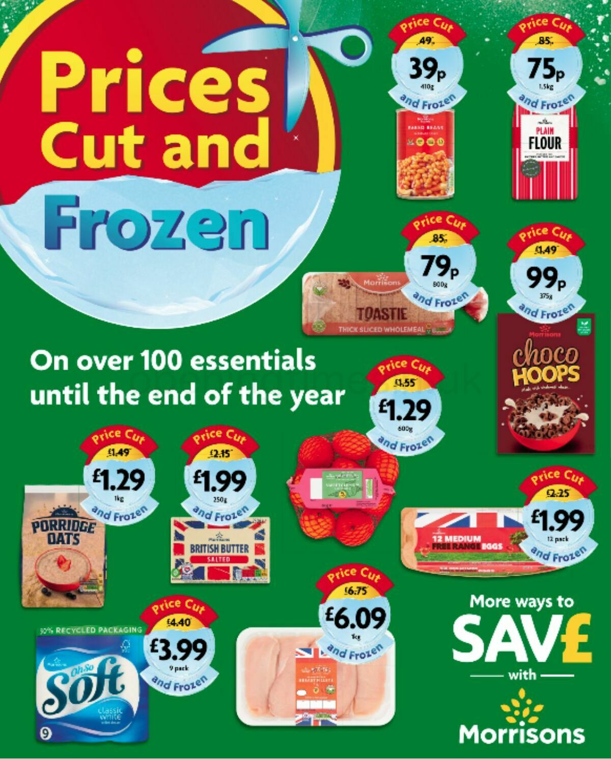 Morrisons Prices Cut & Frozen Offers from 10 October