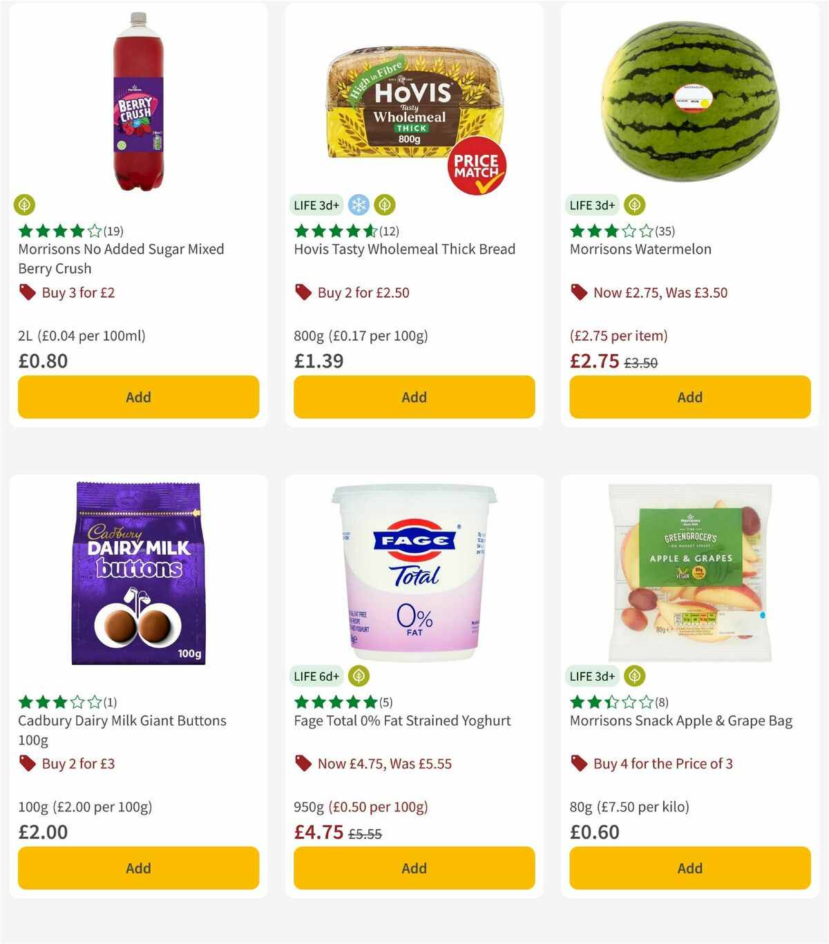 Morrisons Offers from 5 August