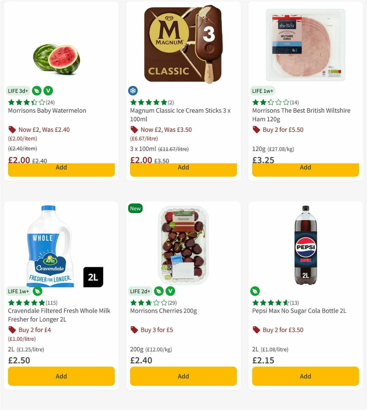 Morrisons Offers from 7 July