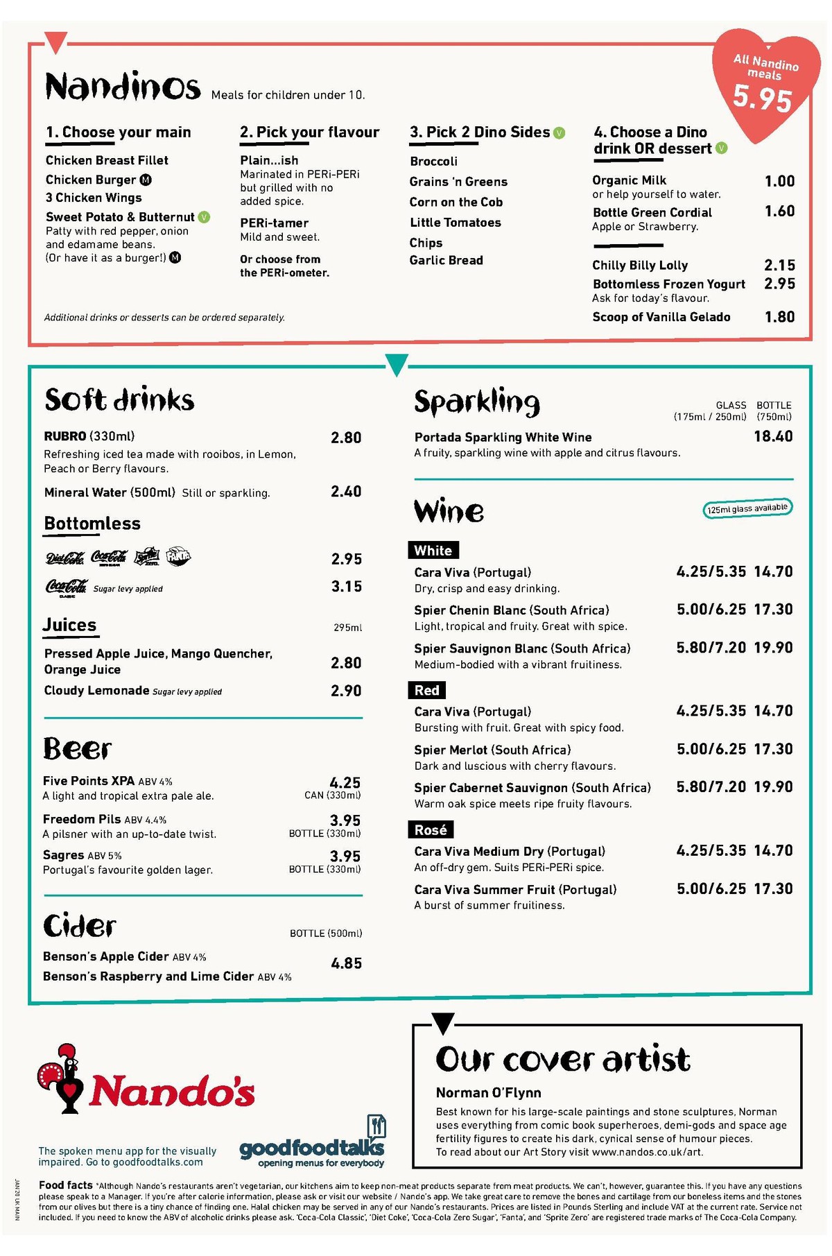 Nando's Offers from 1 January