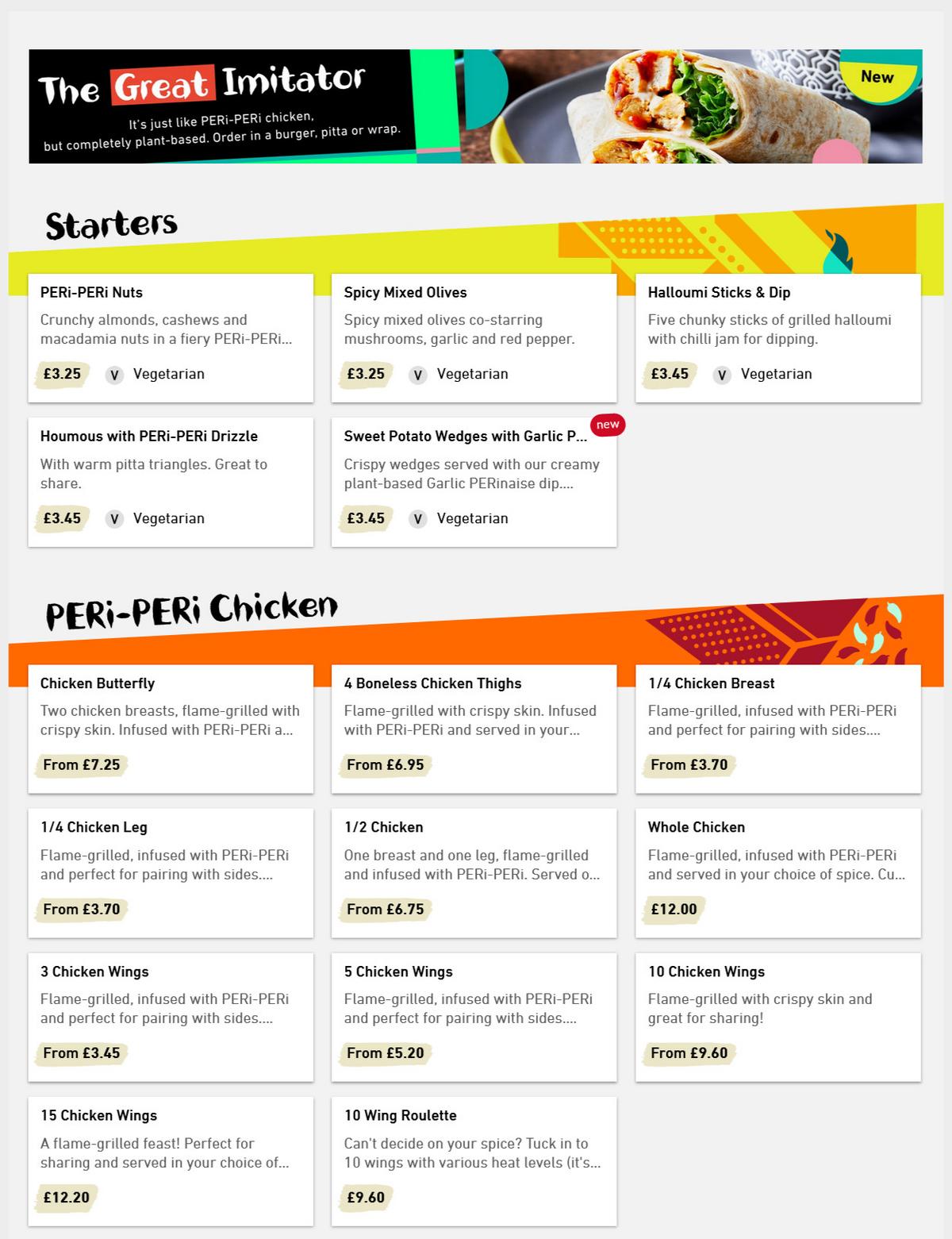 Nando's Offers from 1 November