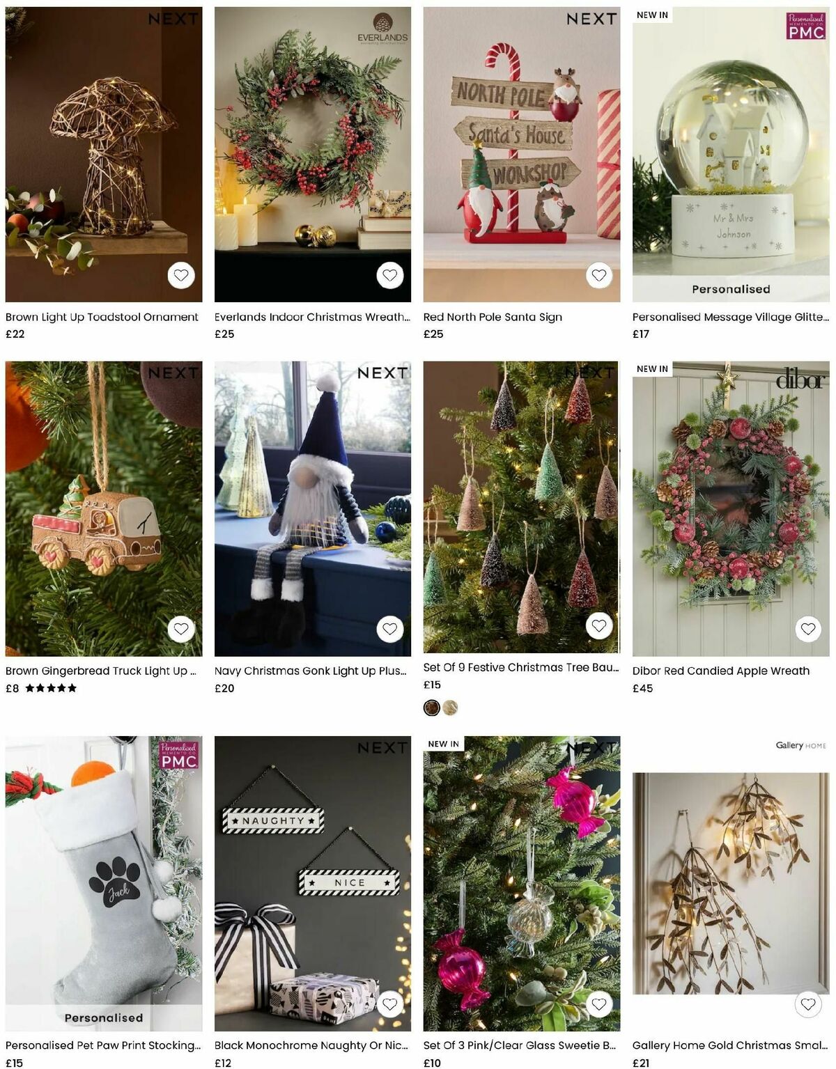 Next Christmas Decorations Offers from 22 November