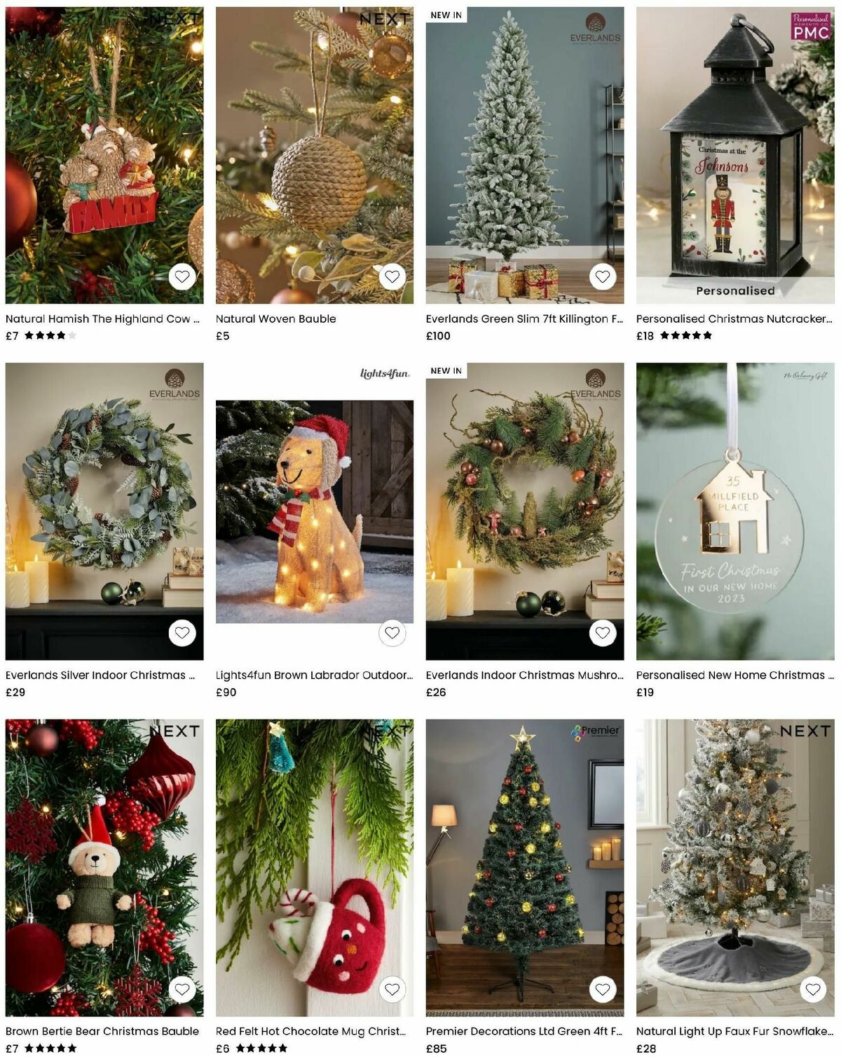 Next Christmas Decorations Offers from 22 November