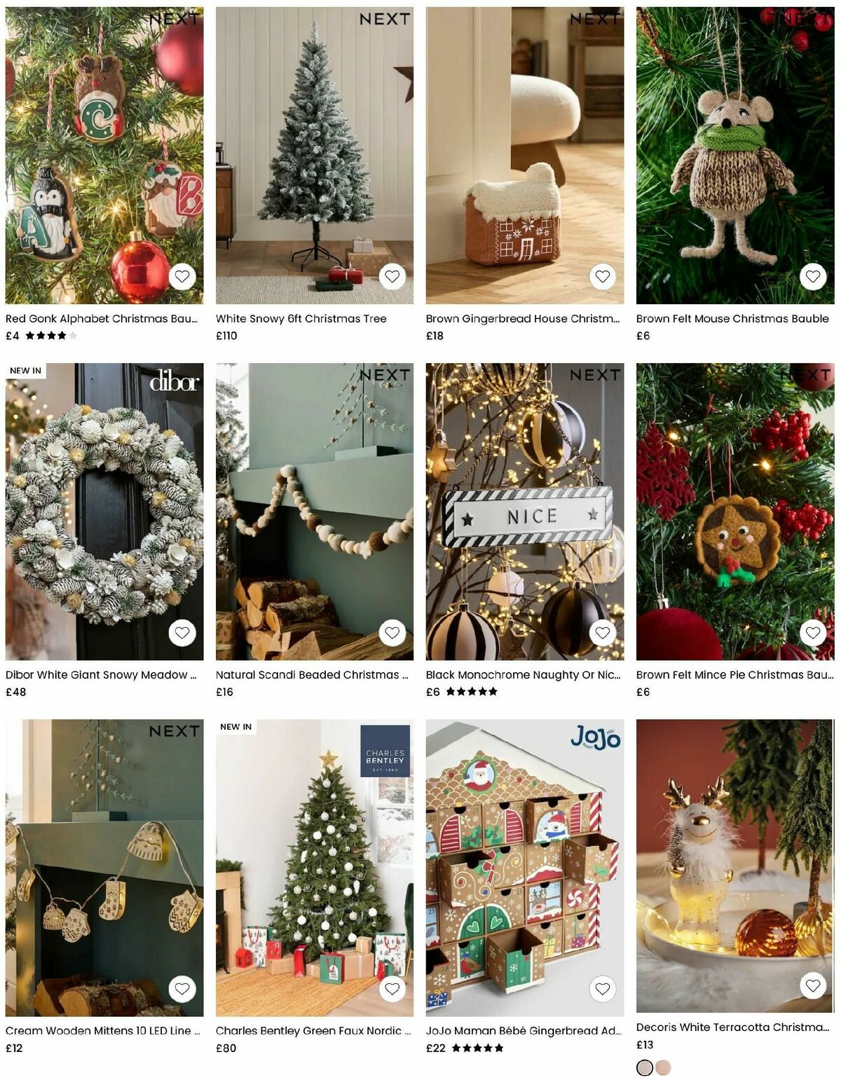 Next Christmas Decorations Offers from 22 November