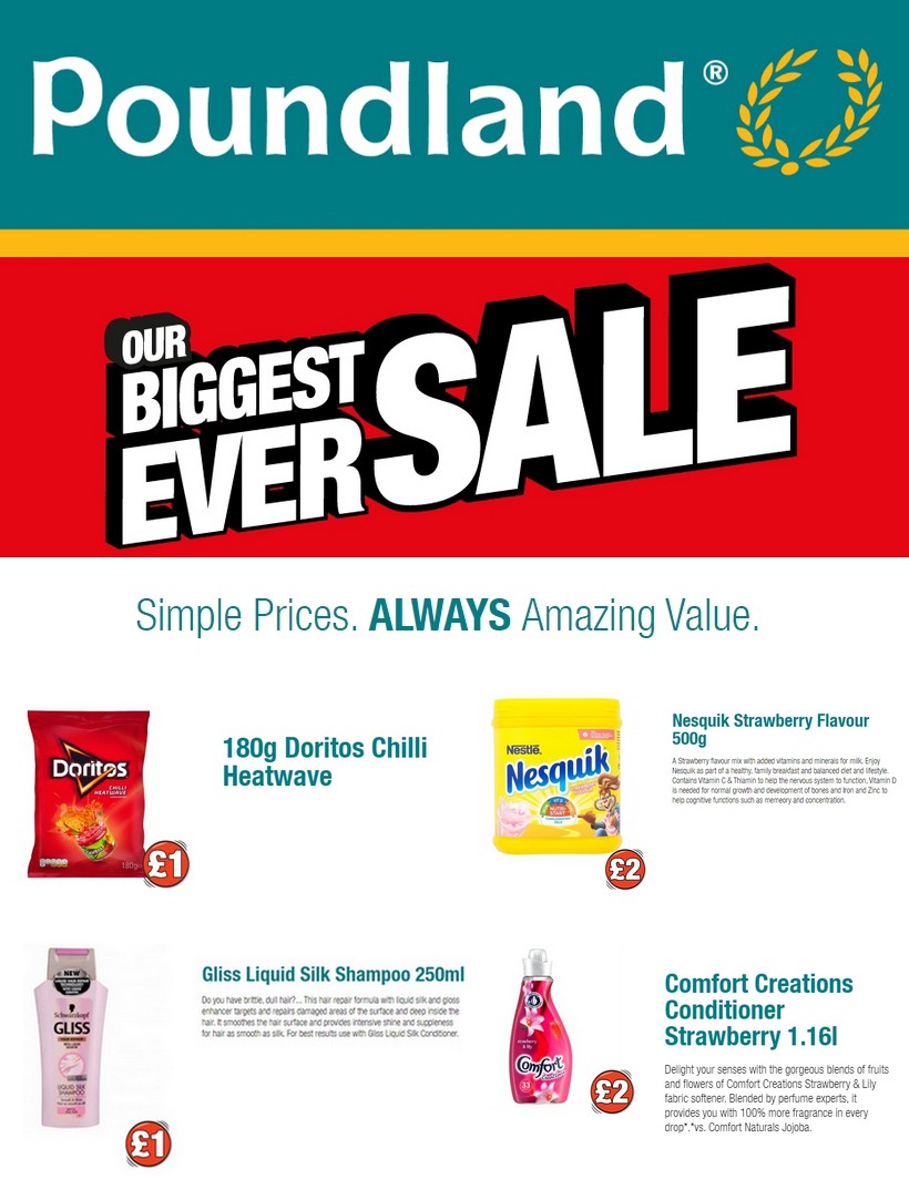 Poundland Offers from 3 January