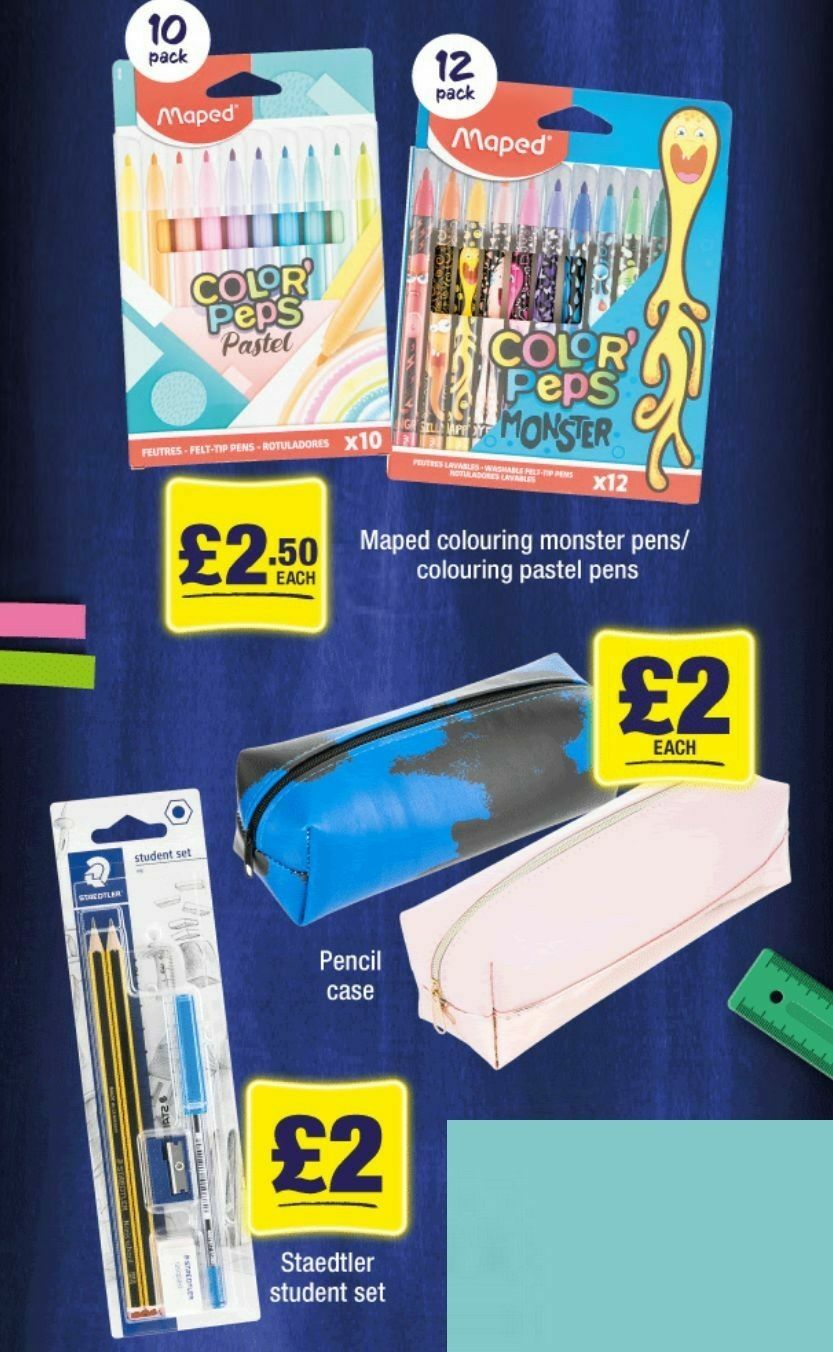 Poundland Back to School Offers from 28 August